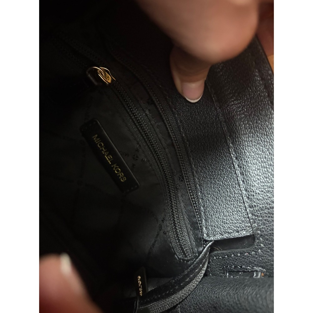 Michael‎ Kors Hamilton Signature Coated Canvas Satchel Black Lock Bag - Picture 3 of 9